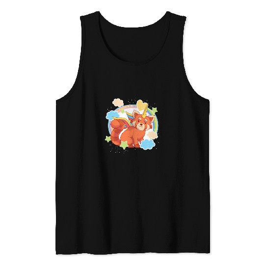Unicorn Pet Magical Animal Cute Animal Red Pandacorn Unicorn Red Panda Tank Tops