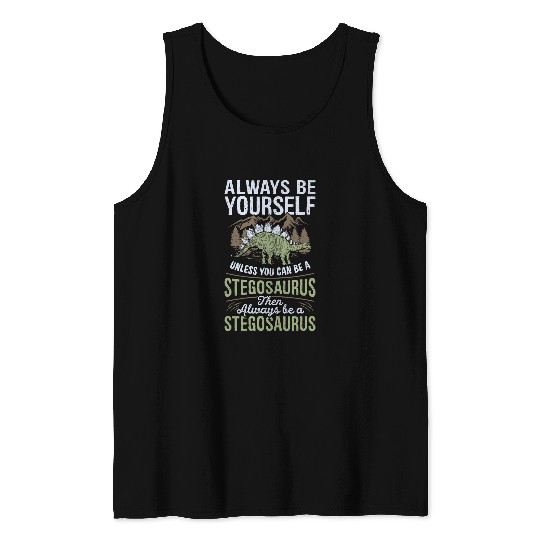 Dinosaur Pet Can Be A Stegosaurus Reptile Animal Prehistoric Tank Tops