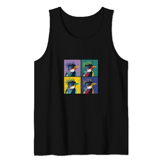Penguin Pet Macaroni Penguin Pop Art Design Illustration Colorful Animal Tank Tops