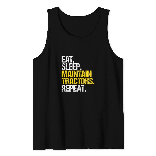 Tractor Mechanic Farm Eat Sleep Agricultural Mechanic 21 Tank Tops