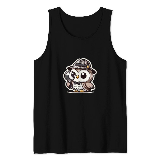Detective Owl 2Sleuthing Night 2Animal Owlet 2Sleuths Tank Tops