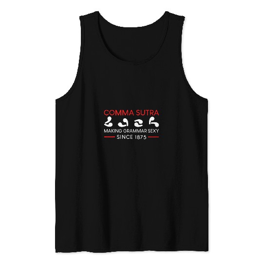 Book Fun Writing Published Author Book Writer Comma Sutra Tank Tops