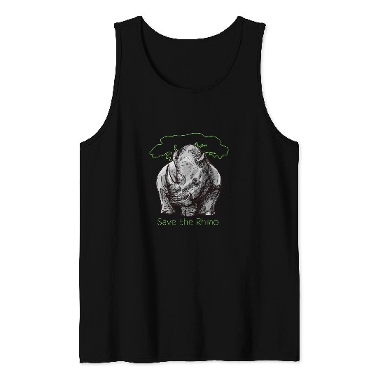 Rhino Pet Save rhinos also rhinoceroses bovidae rhinos Tank Tops