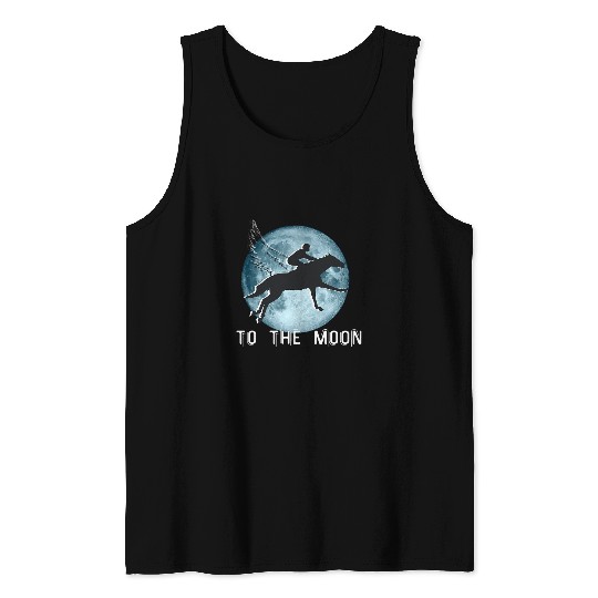 Horse Pet Derby Race Funny Kentucky Horse Design To the Moon 1 Tank Tops