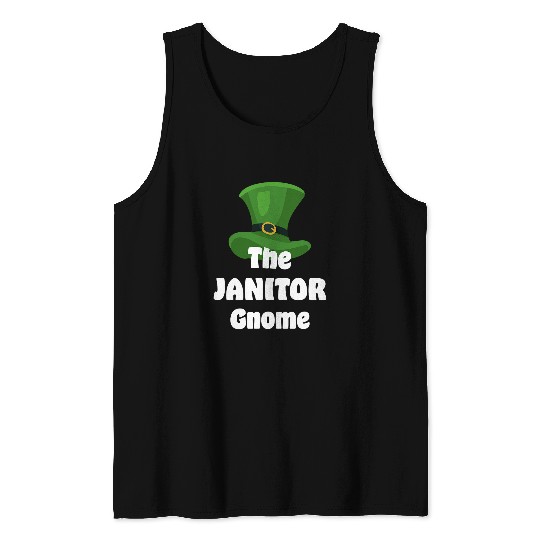 Janitor Gnome St Patricks Day Tank Tops