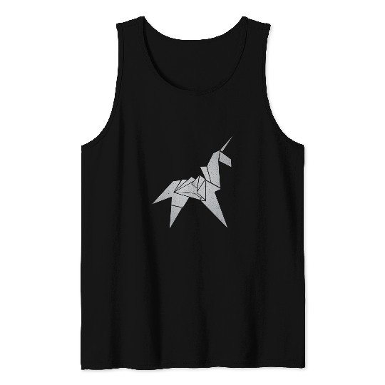 Unicorn Pet Origami Sliver Inspired by Blade Runner Tank Tops