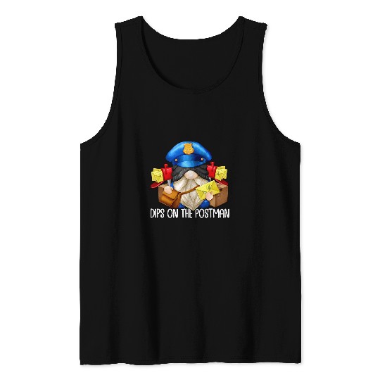 Postal Worker Job Funny Saying For Mailman Dad Postman And Postal Worker Gnome Tank Tops