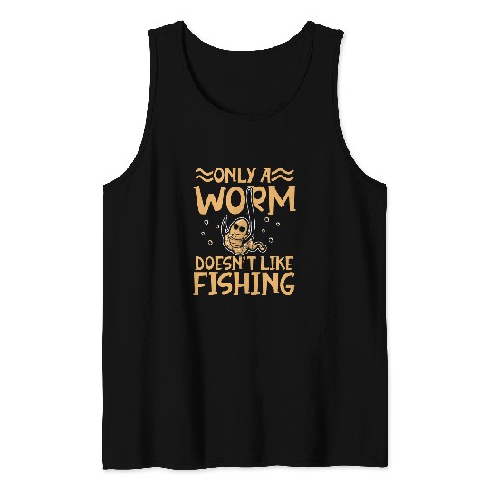 Fishing Fun Worm fishing ocean fishing angling Tank Tops