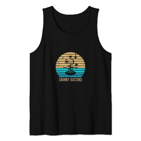 Fishing Fun Ice Fishing Auger Cranky Bastard Winter Funny Fishing Tank Tops
