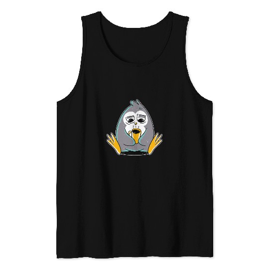 Penguin Pet Morning Coffee Sleep Tank Tops