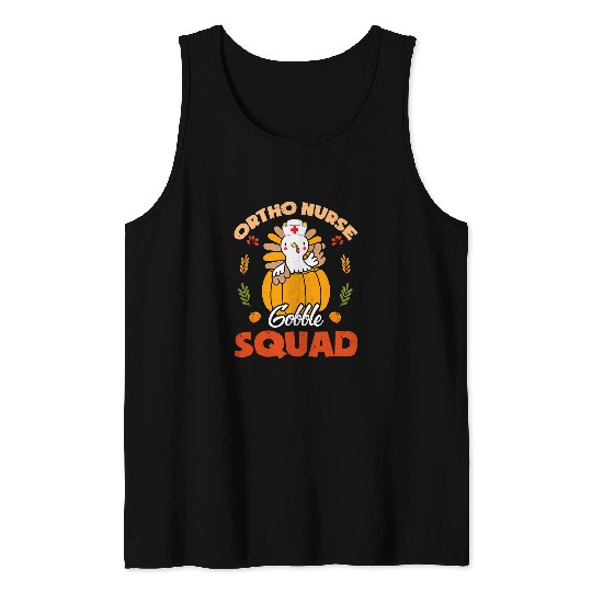 nurses Job Ortho nurses Gobble Squad Turkey RN Thanksgiving Matching Tank Tops