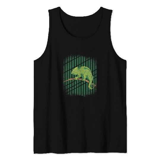 Chameleon Pet Rainforest Animal Lizard Reptile Tropical Tank Tops