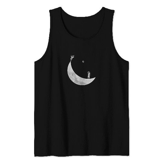 Astronaut Job Spaceman Space Man Moon Planet Skater Regular Fit Tank Tops