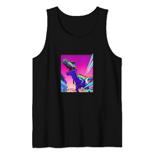 Dinosaur Pet AI Deep Learned Design of a Conceptualized TRex Tank Tops