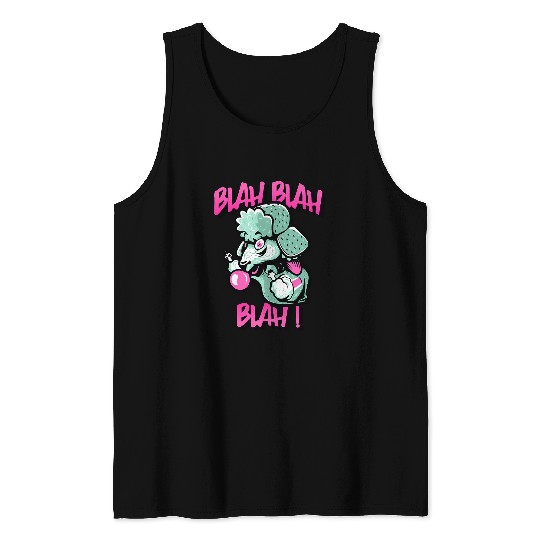 Sheep Pet Funny Blah Blah Blah Tank Tops