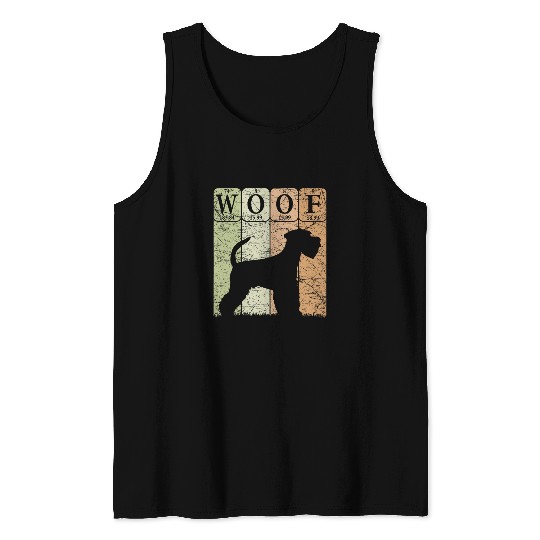 Schnauzer Pet Dog Periodic Table Elements Mini Schnauzer Woof Tank Tops