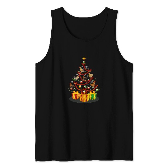 Chicken Pet Christmas Lights Chicken Santa Funny xmass Tree Chicken 112 Tank Tops