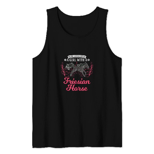 Horse Pet Friesian Horse Girl Friesian Horse Girl Tank Tops