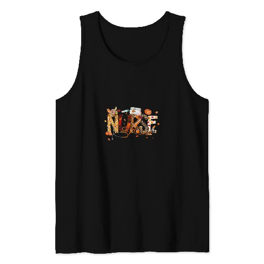nurses Job Autumn Fall Thanksgiving Pumpkin Fall Vibes 54 Tank Tops