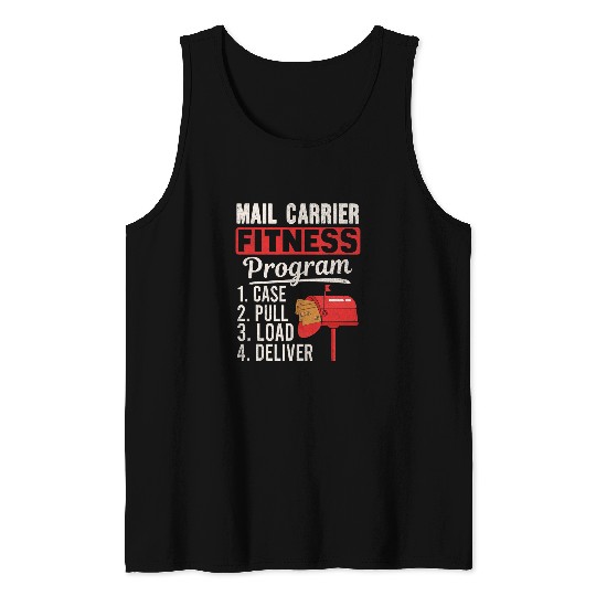 Postal Worker Job Funny Postman Mail Carrier Rural Carrier Letter Tank Tops