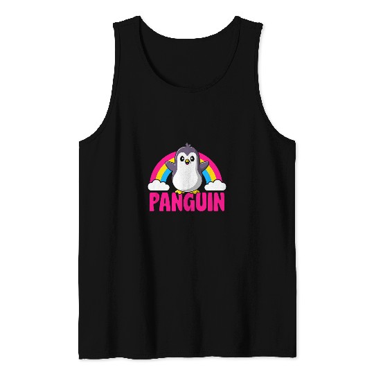 Penguin Pet Panguin Panseuxual Pride Penguin Love Rainbow Kawaii Cute 7 Tank Tops