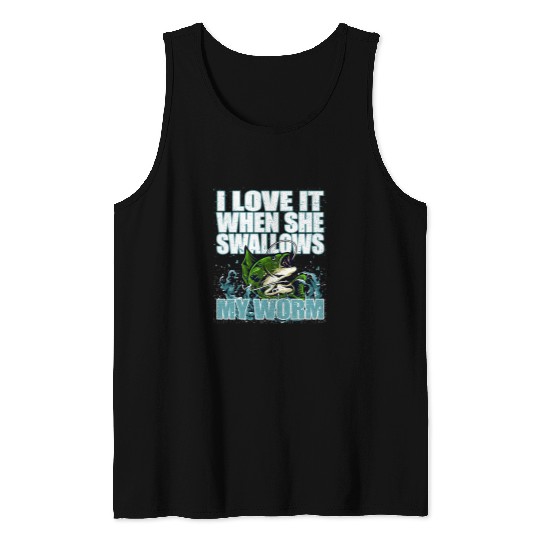 Fishing Fun Bass Fishing Funny Fishermen Deep Sea Fishing Angler Tank Tops