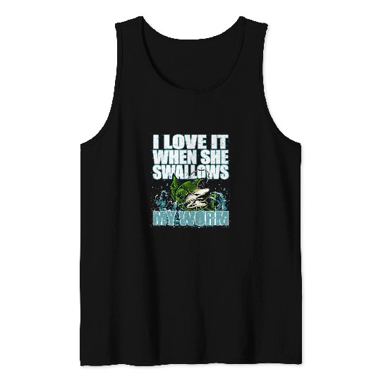 Fishing Fun Bass Fishing Funny Fishermen Deep Sea Fishing Angler Tank Tops