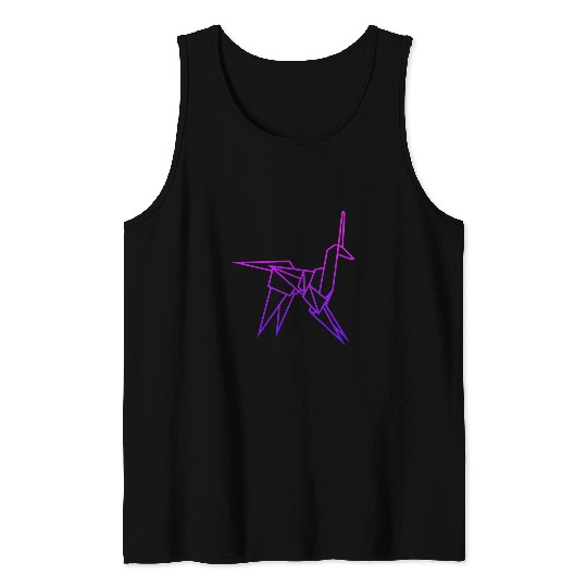 Unicorn Pet Origami Galaxy Unicorn For Blade Runner Fans Tank Tops