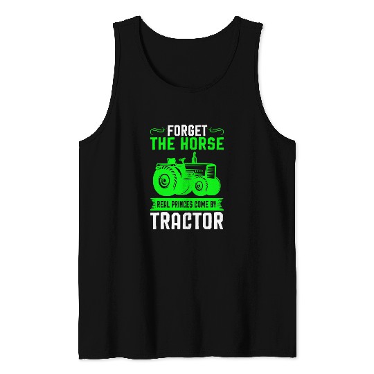 Horse Pet Forget the horse tractor Drive tractor Tank Tops
