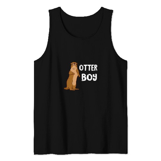 Otter Pet Otters Boy Sea Otter Aquatic Mammal River Otter Sealife Tank Tops