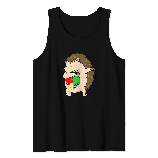Hedgehog Pet Autism Awareness Tank Tops