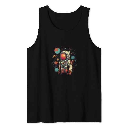 Astronaut Job Spaceman Universe Planets Galaxy Space Man Cosmos 8 Tank Tops
