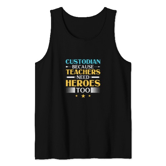 Custodian Costume Janitor Clothes School Custodian 21 Tank Tops