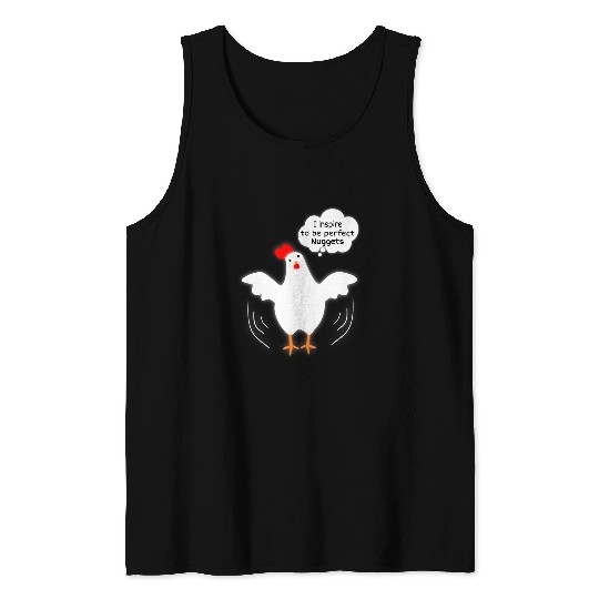 Chicken Pet Graphic for Nuggets Lovers Tank Tops