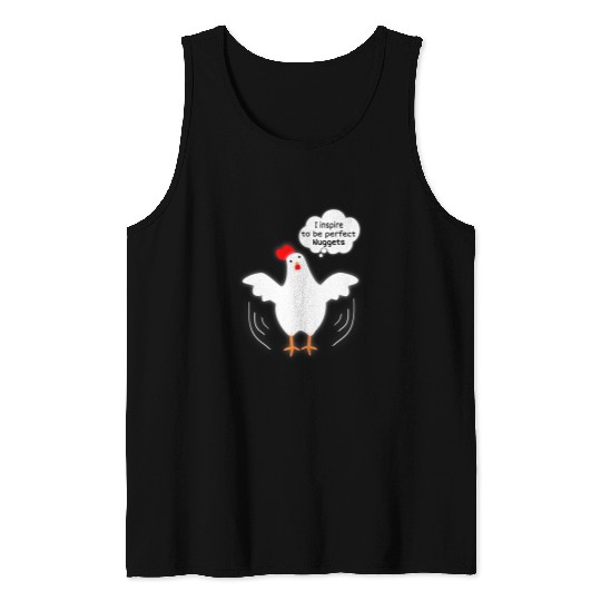 Chicken Pet Graphic for Nuggets Lovers Tank Tops