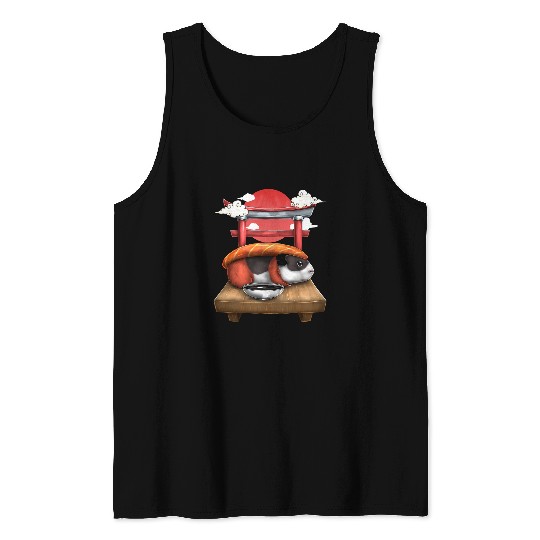 Guinea Pig Pet Sushi In Costume Japanese Art Harajuku Kawaii Tank Tops