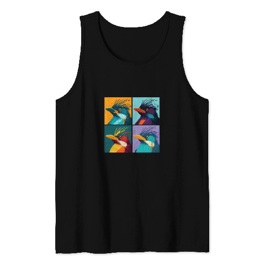 Penguin Pet Macaroni Penguin Pop Art Design Illustration Colorful Animal 01 Tank Tops