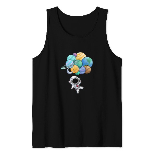 Astronaut Job Space Spaceman Moon Mars Planets 1 Tank Tops