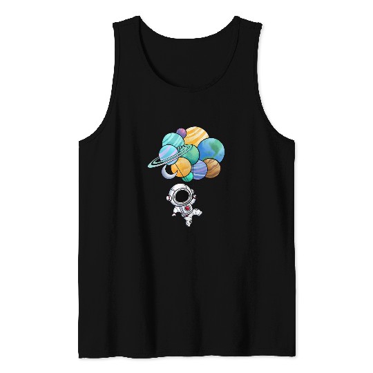 Astronaut Job Space Spaceman Moon Mars Planets 1 Tank Tops