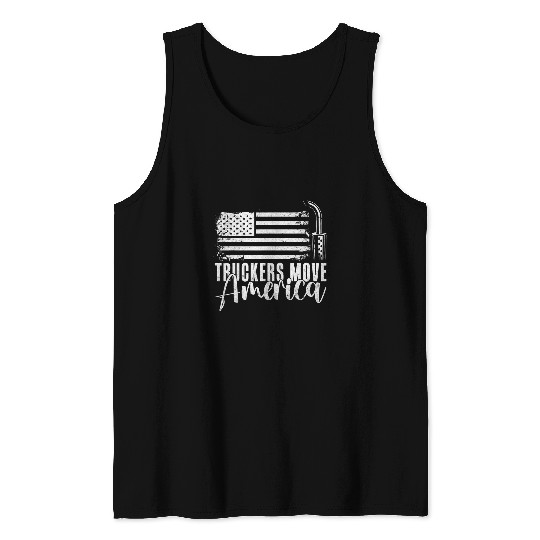 Truck Fun Trucking Trailer Truck Semi Truck Trucker Dad 1 Tank Tops