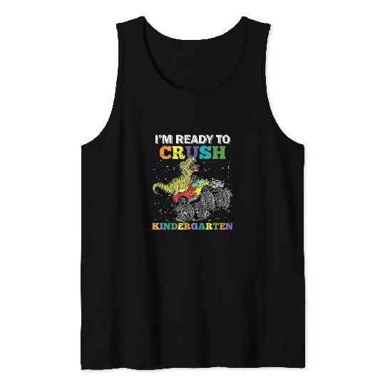 Dinosaur Pet Im Ready to Crush Kindergarten Dinosaur Back to School Boys 2 Tank Tops