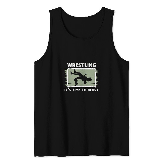 Sport Wrestling its time to beast Wrestling Tank Tops