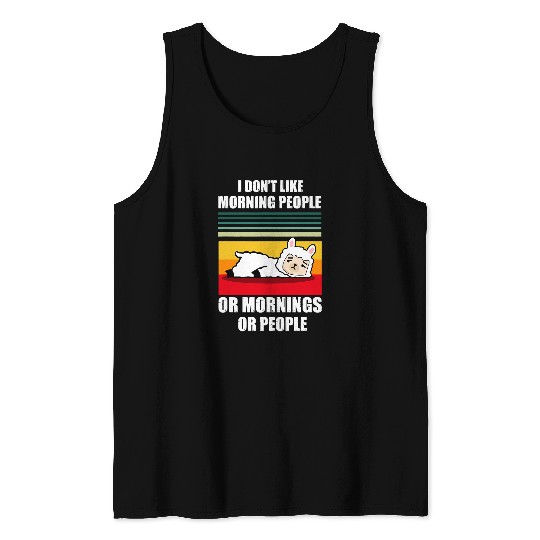 Llama Pet I Dont Like Morning People Lazy Llama Alpaca Lover Tank Tops