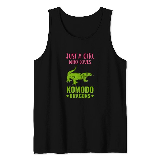 Komodo Pet Just A Girl Who Loves Komodo Dragons Reptile Lizard Lover Tank Tops