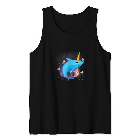 Unicorn Pet Magical Animal Cute Butterflies Sharkicorn Shark Tank Tops