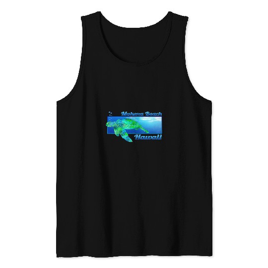 Turtle Pet Makena Beach Hawaii Swimming Honu Tank Tops