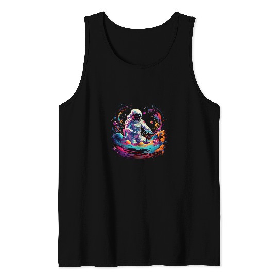 Astronaut Job Spaceman Universe Planets Galaxy 8 Tank Tops