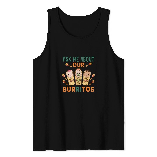 nurses Job Ask Me About Our Burritos NICU nurses Cinco De Mayo Funny 1 Tank Tops