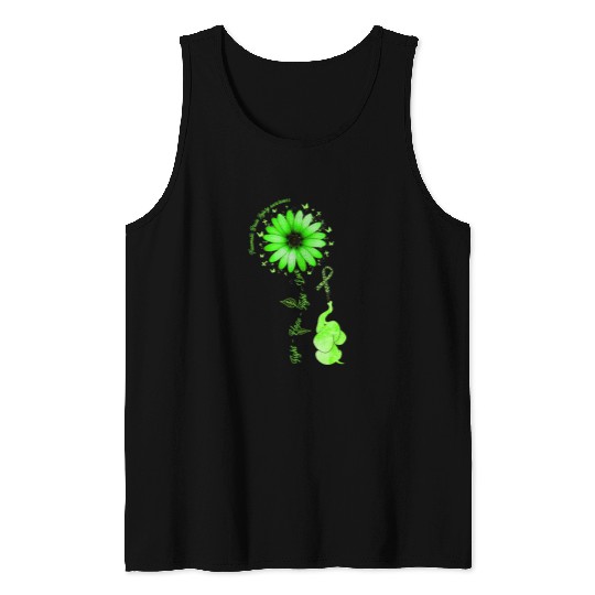 Elephant Mammal Brain Injury Awareness Ribbon Daisy Butterfly Tank Tops