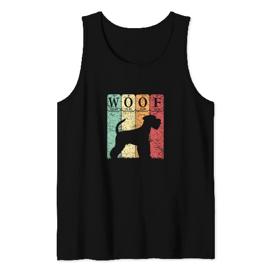 Schnauzer Pet Dog Periodic Table Elements Mini Schnauzer Woof 1 Tank Tops